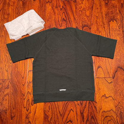 chrome hearts green embroidered short sleeve sweatshirt