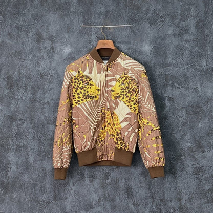 Saint Laurent Animal Print Quilted Jacket