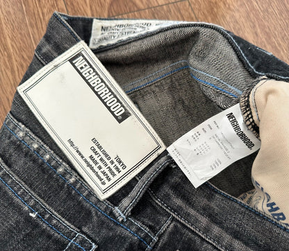 neighborhood metal savage narrow denim pants