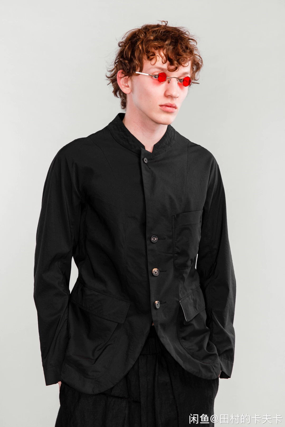 Ziggy Chen A-Line Wool Cotton Blazer