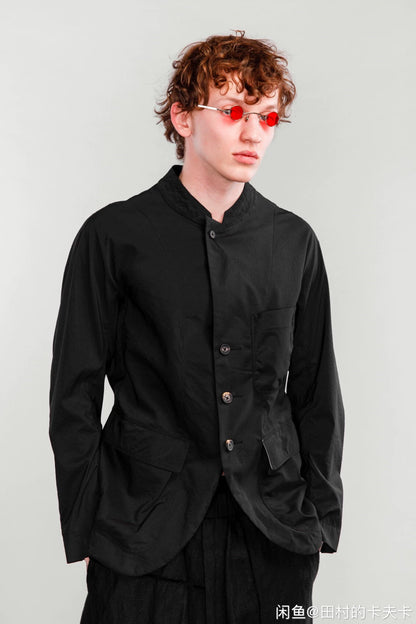 Ziggy Chen A-Line Wool Cotton Blazer