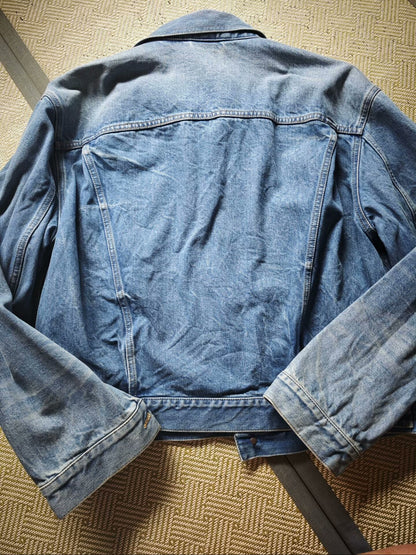 gucci vintage denim jacket with nautical patch