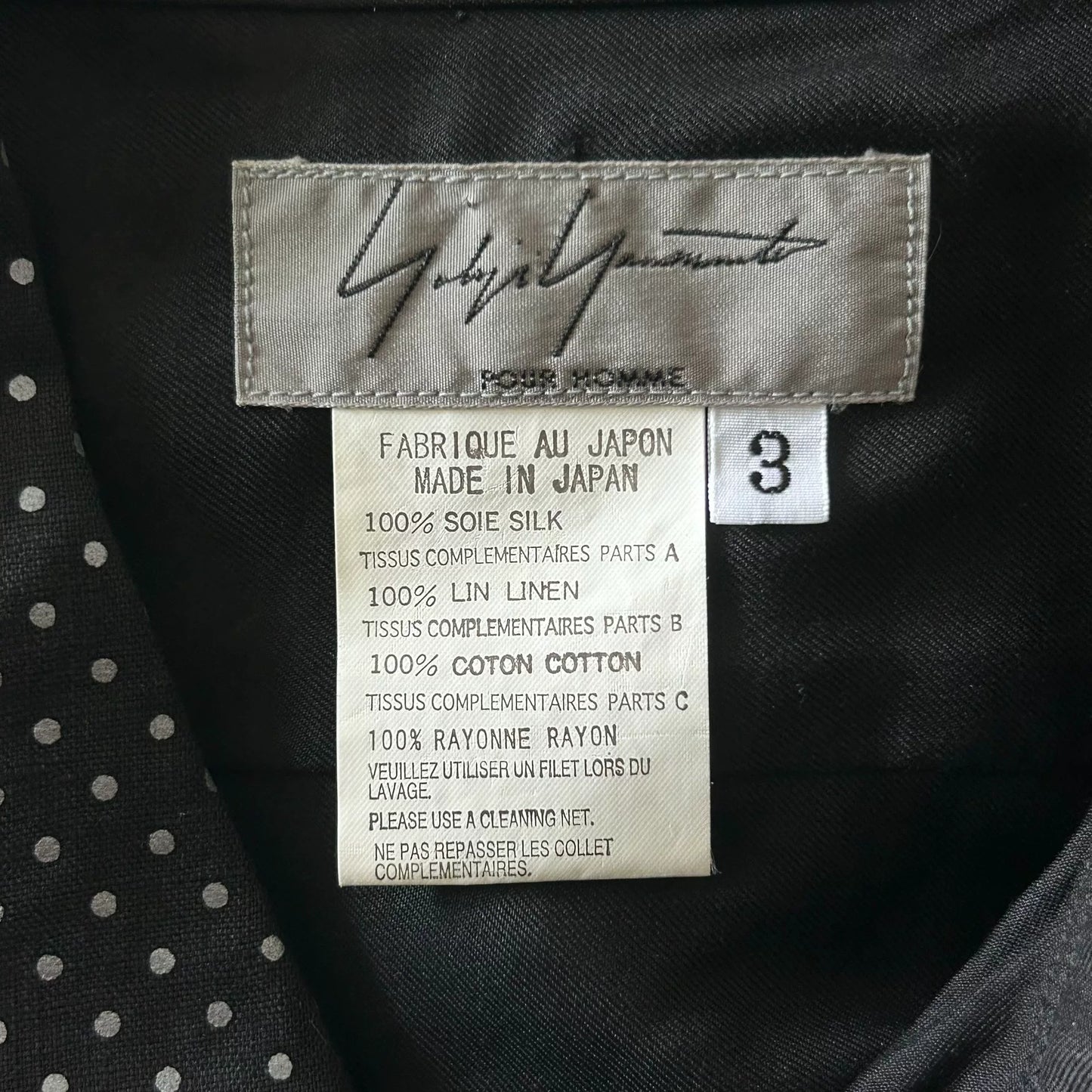 yohji yamamoto silk shirt with suspenders