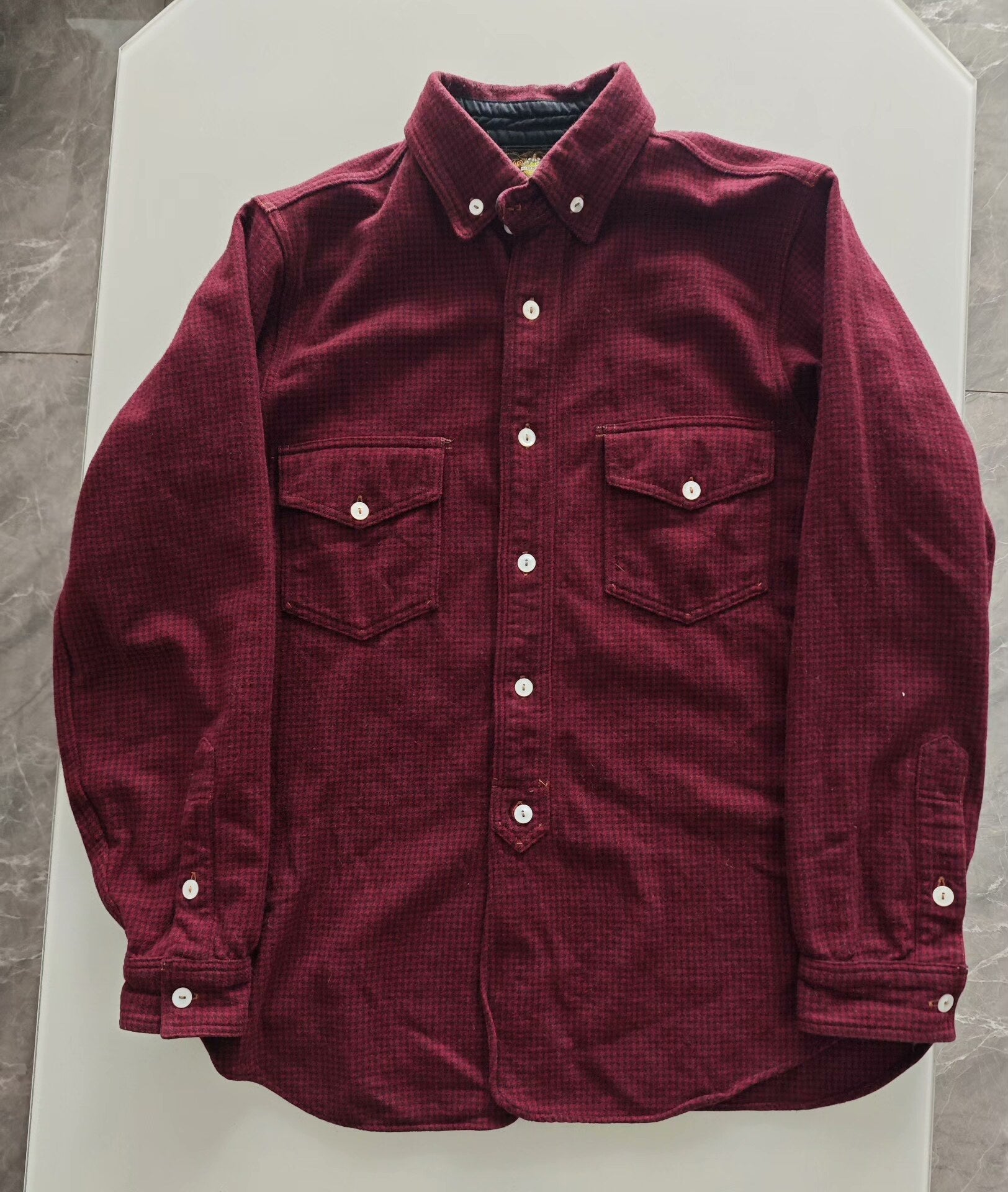 Freewheelers Wool Shirt Houndstooth Pattern