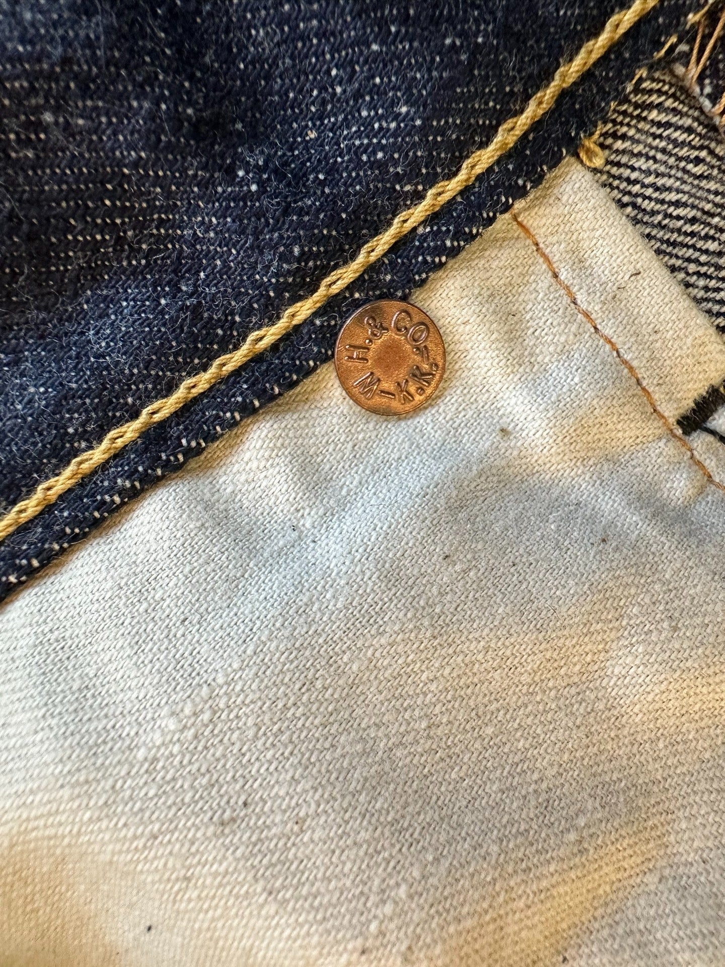 vintage blue dead stock 1947 jeans