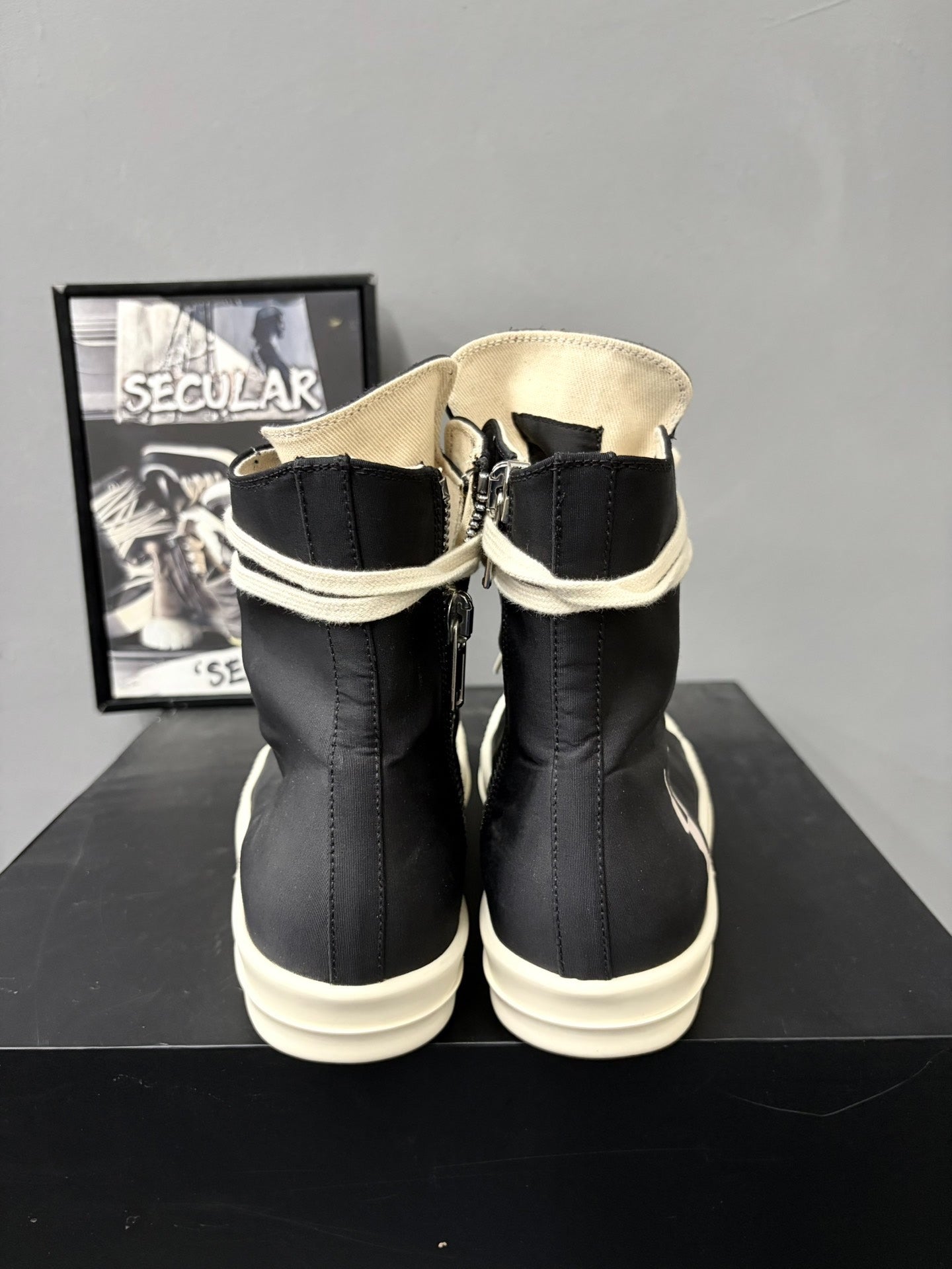 Rick Owens DRKSHDW High-Top Satin Sneakers