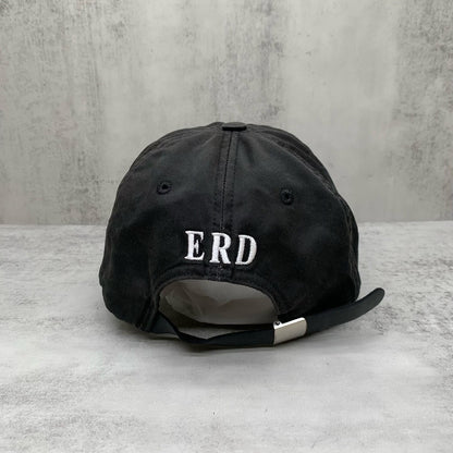 black embroidered duckbill cap by erd