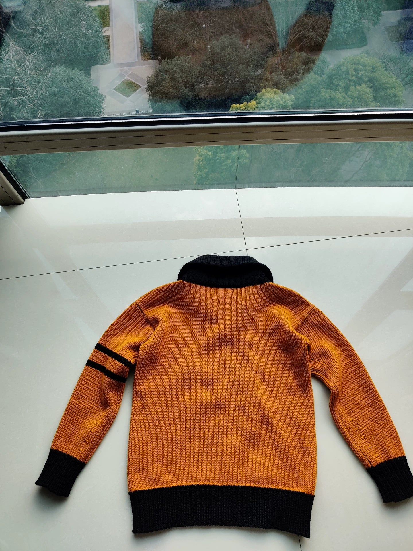 oversized mustard yellow knitted sweater