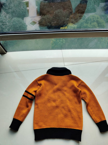 oversized mustard yellow knitted sweater