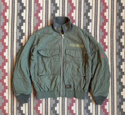 wtaps flight jacket military style black gold label