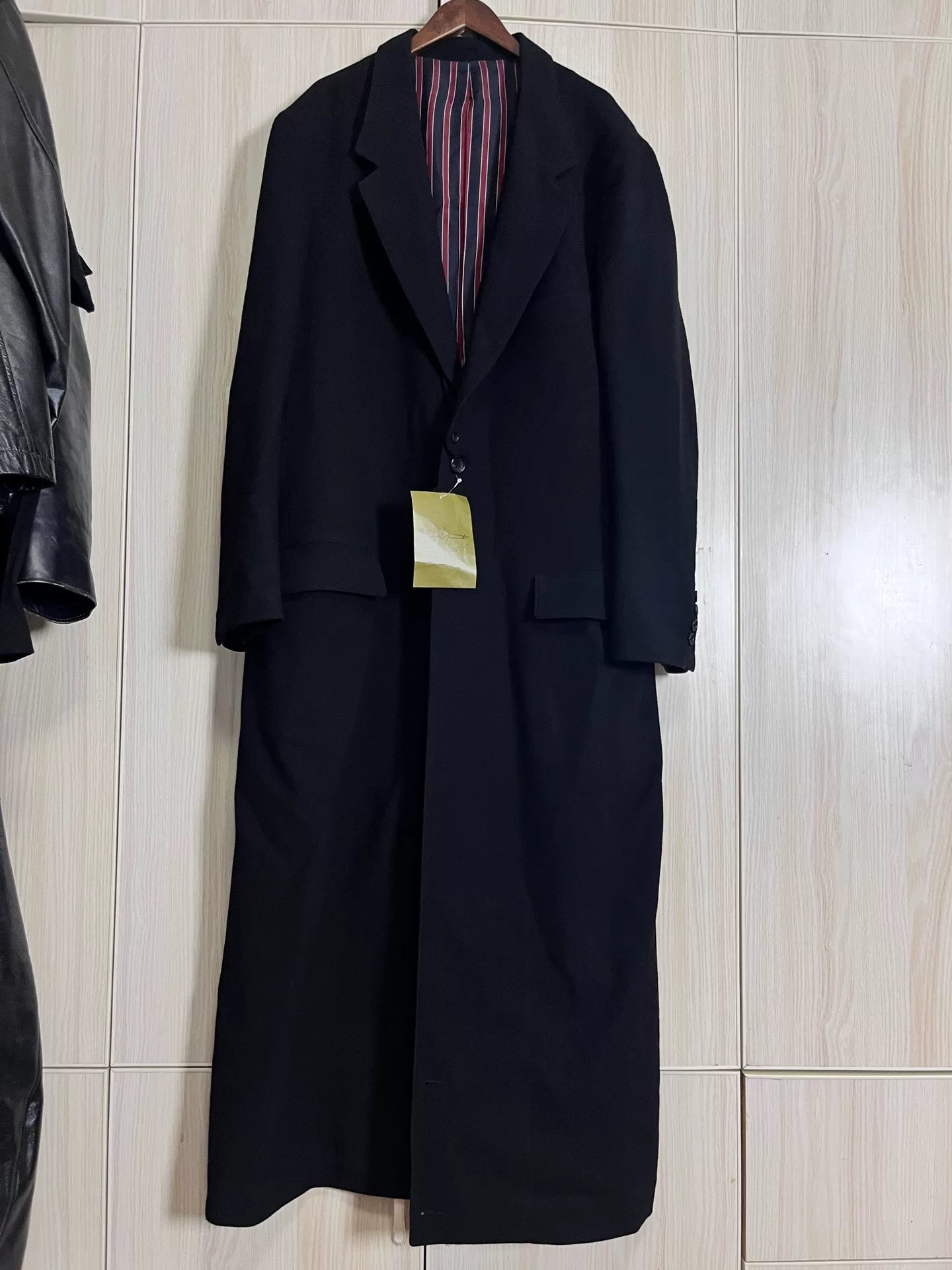 Yohji Yamamoto Black Striped Coat