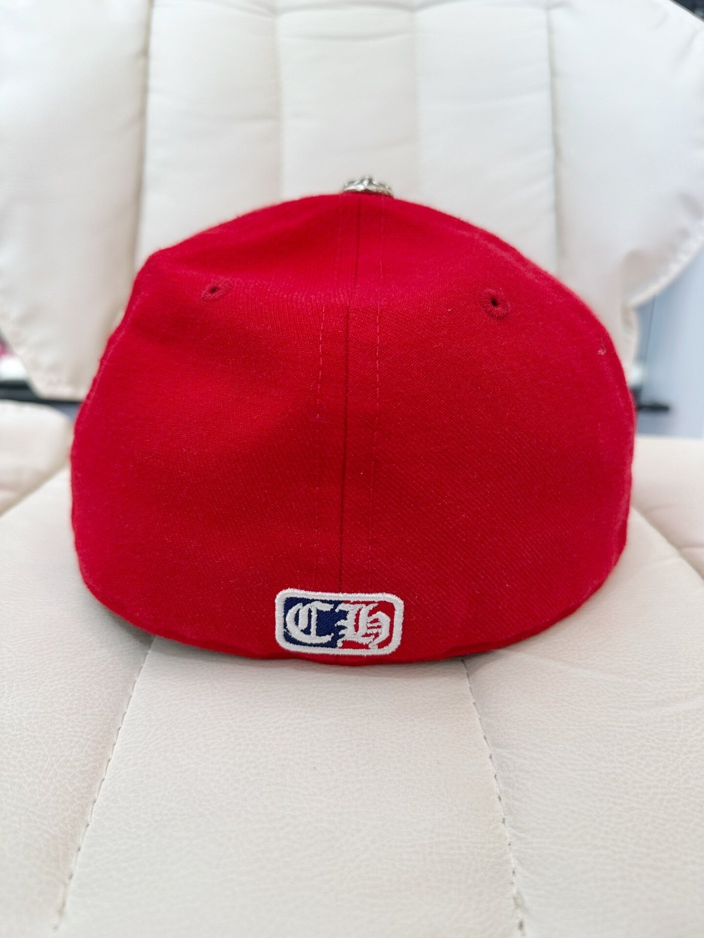 chrome hearts red heart embroidery baseball cap
