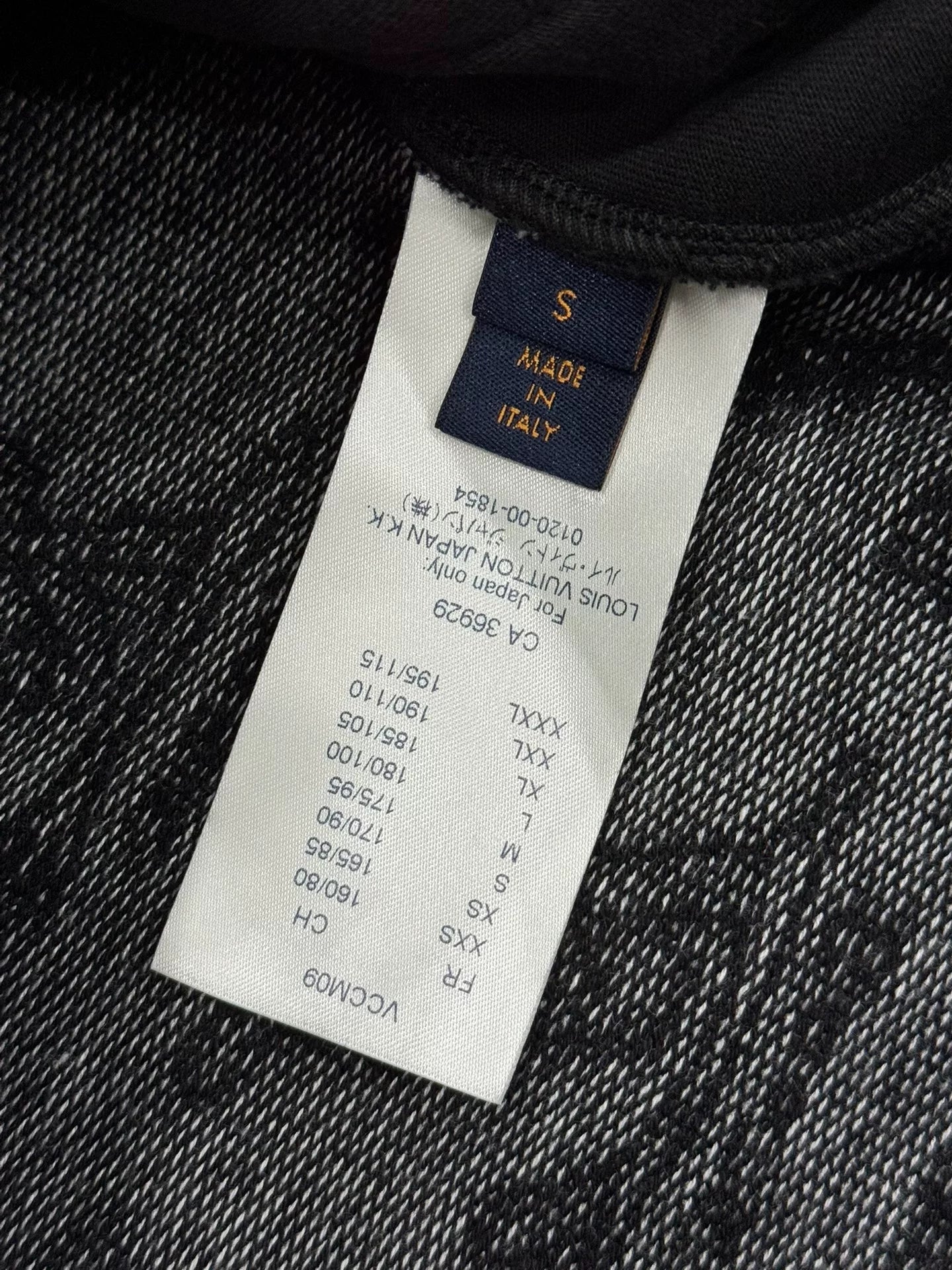 louis vuitton printed zip-up jacket size s