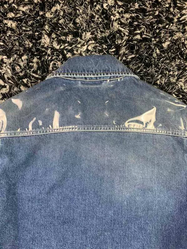 maison margiela denim jacket with transparent details