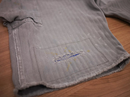 visvim veterans crash shorts in grey