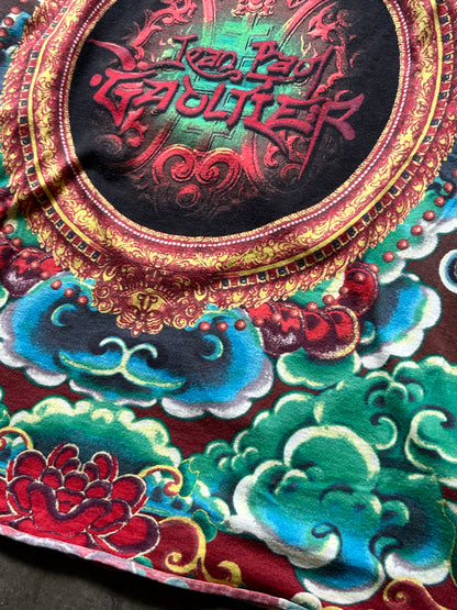 jean paul gaultier buddha print long sleeve shirt