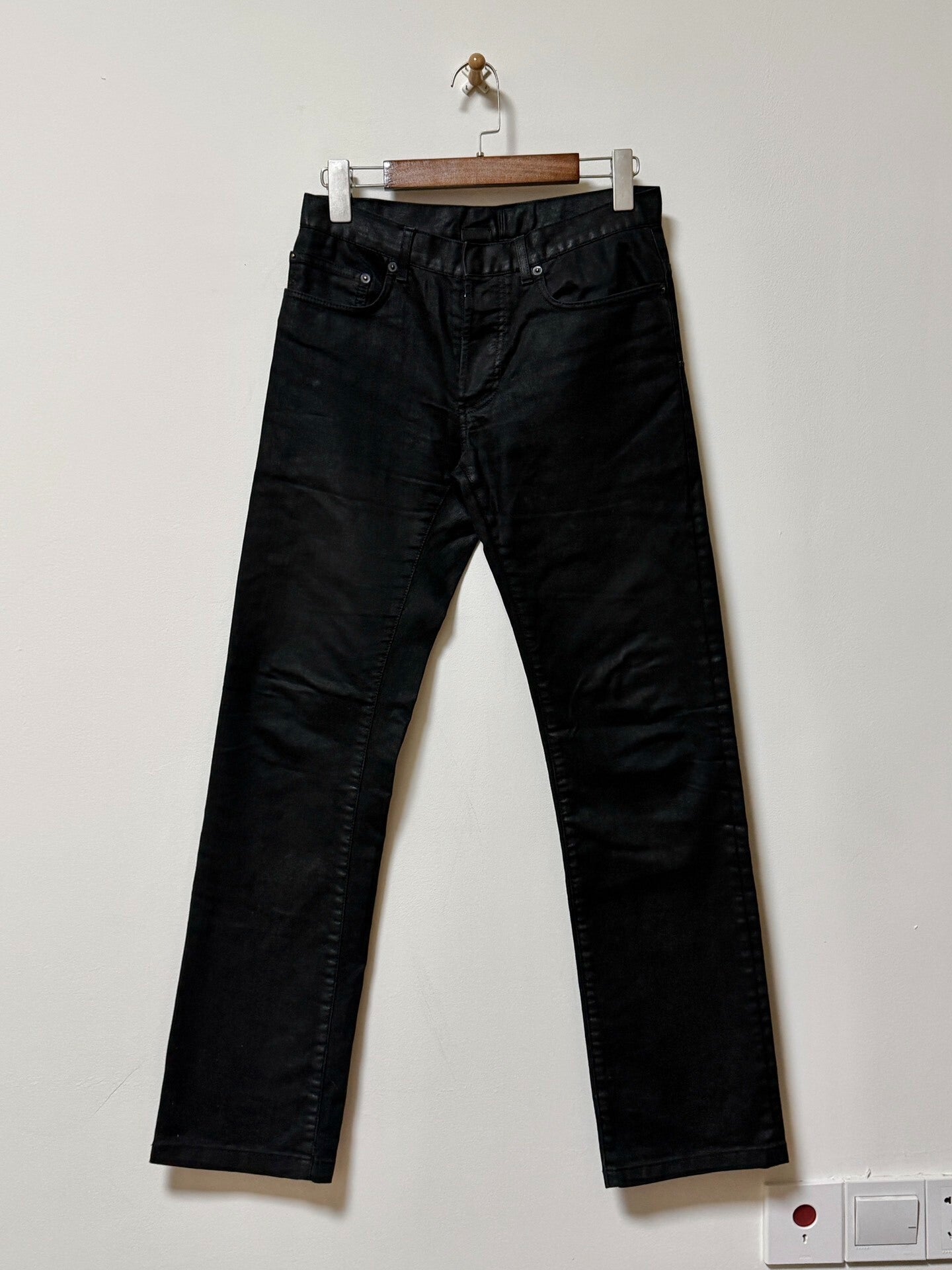 dior homme waxed skinny jeans size 30