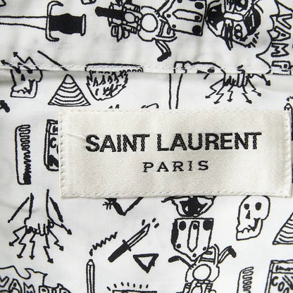 Saint Laurent Men's White Printed Shirt