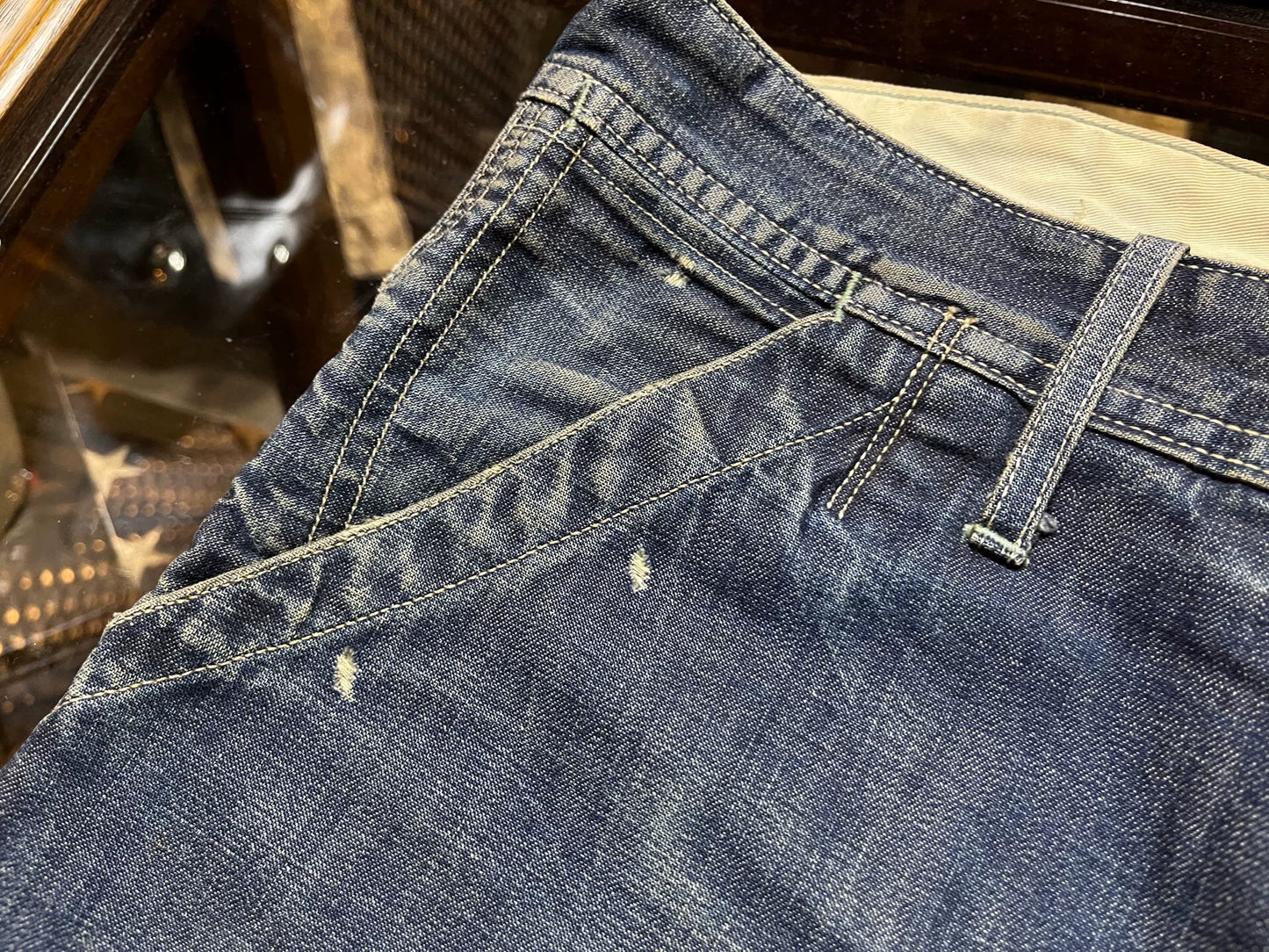 vintage blue dyed work pants RRL