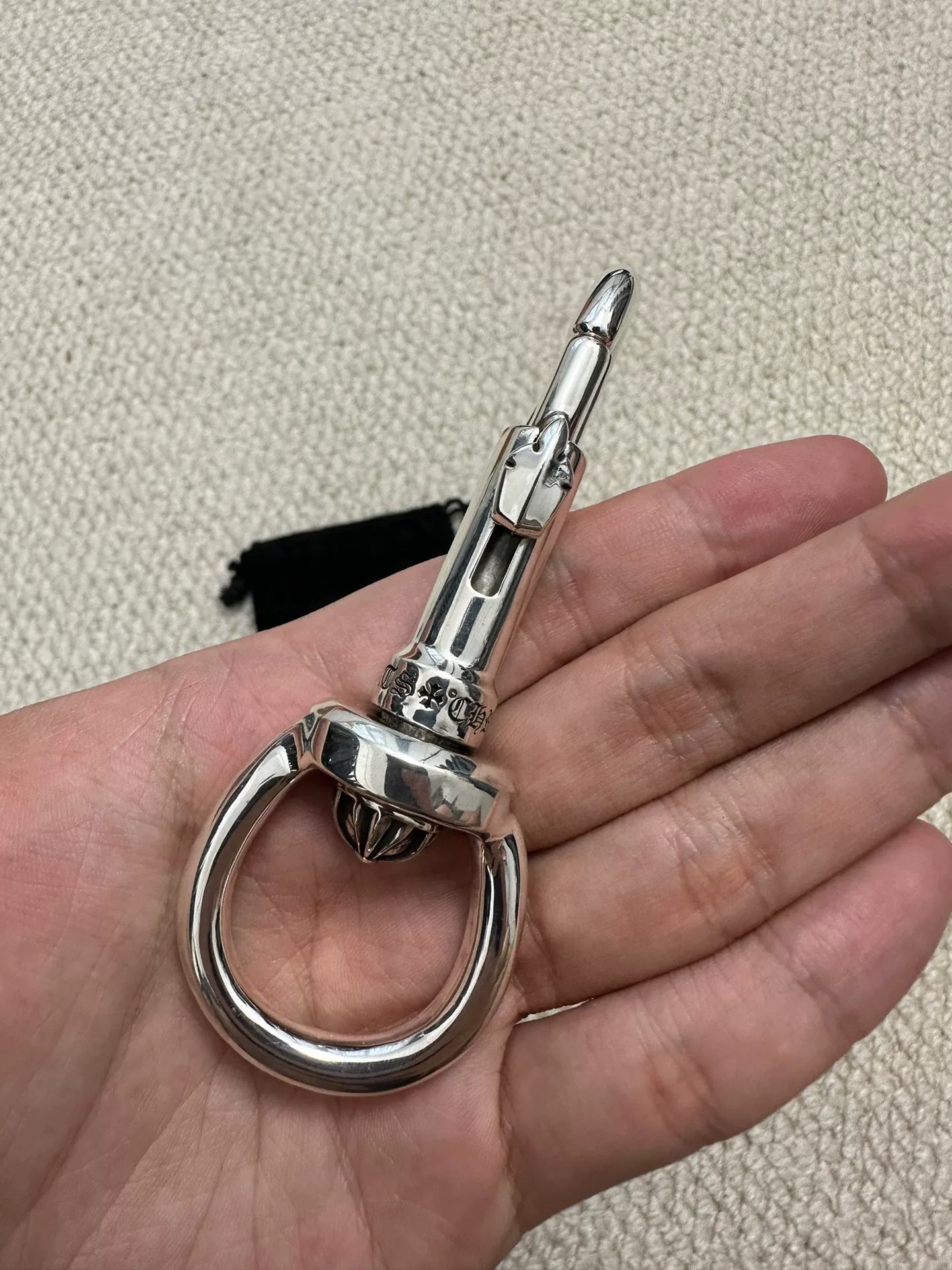 Chrome Hearts Flame Cross Keychain Extension