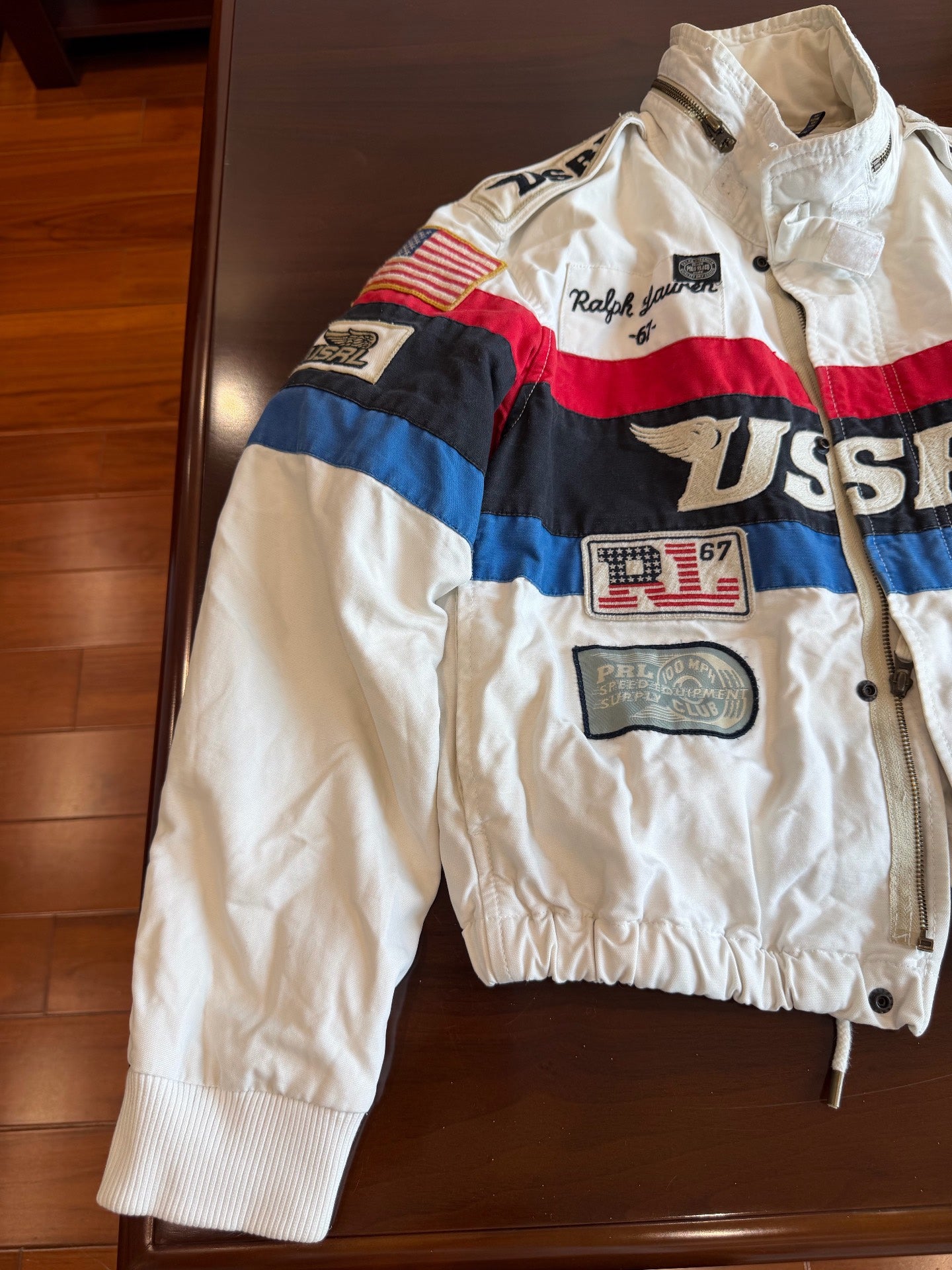Polo Ralph Lauren White Racing Jacket