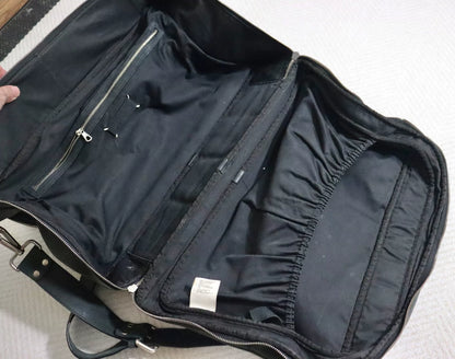 maison margiela black leather messenger bag