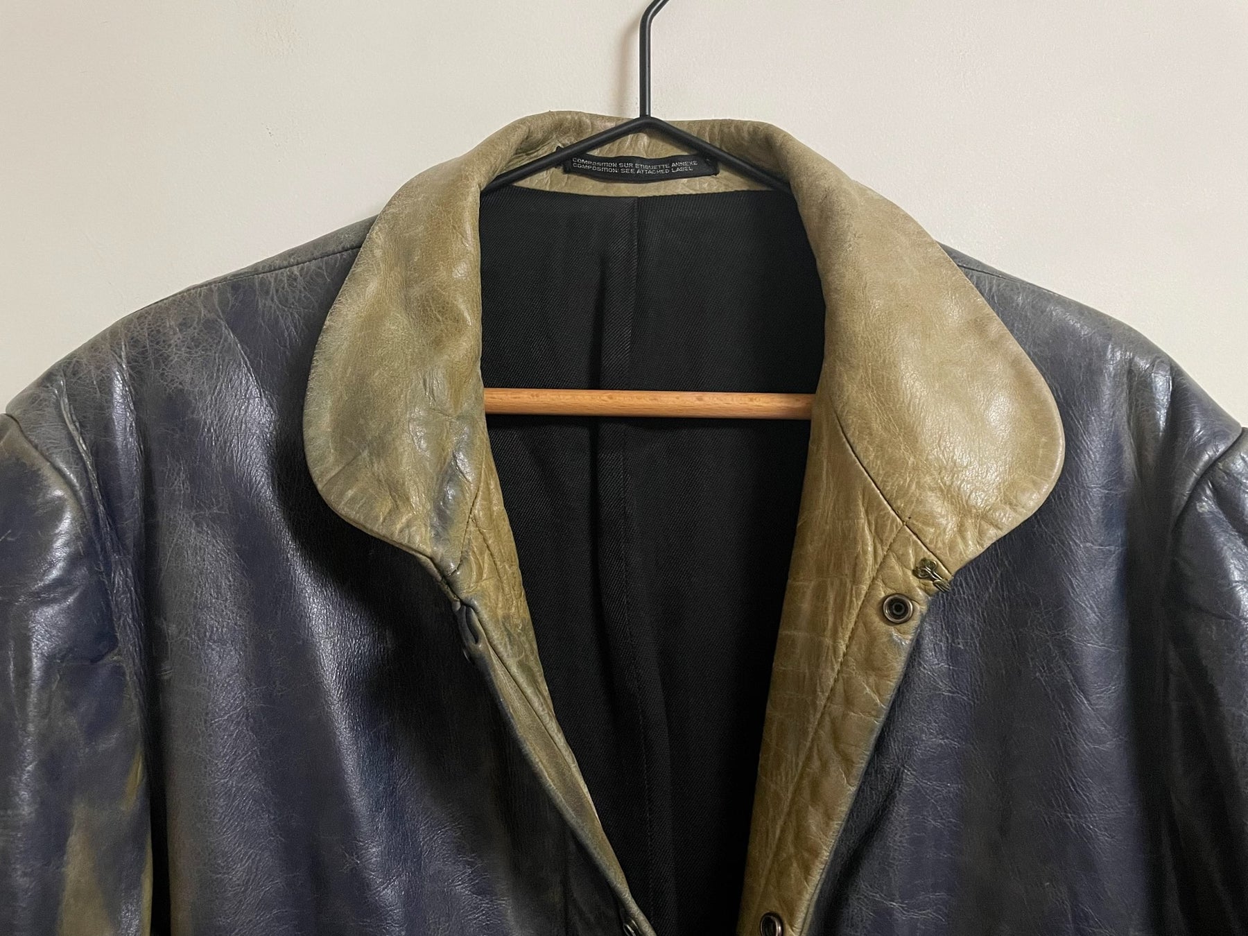 Yohji Yamamoto Vintage Distressed Leather Jacket