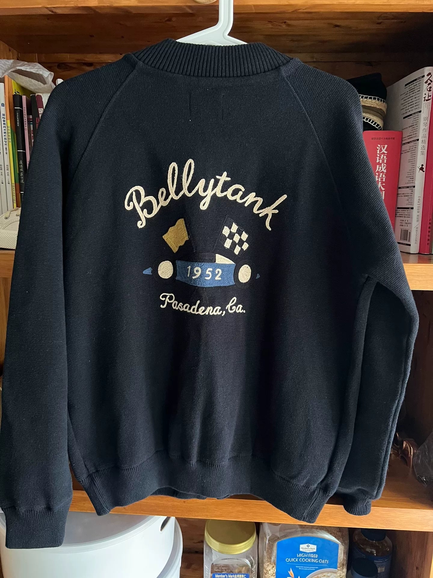 old crow vintage zip-up baseball jacket