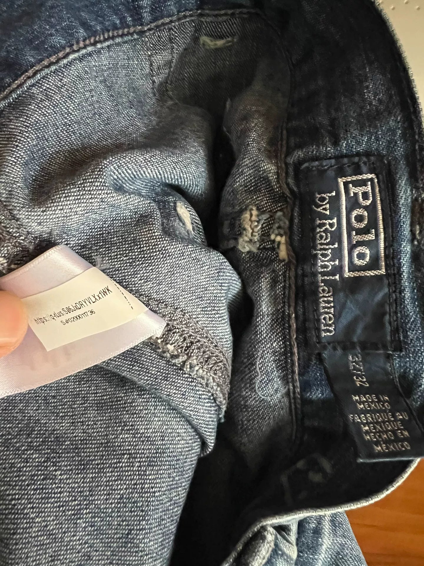 vintage distressed baggy denim pants