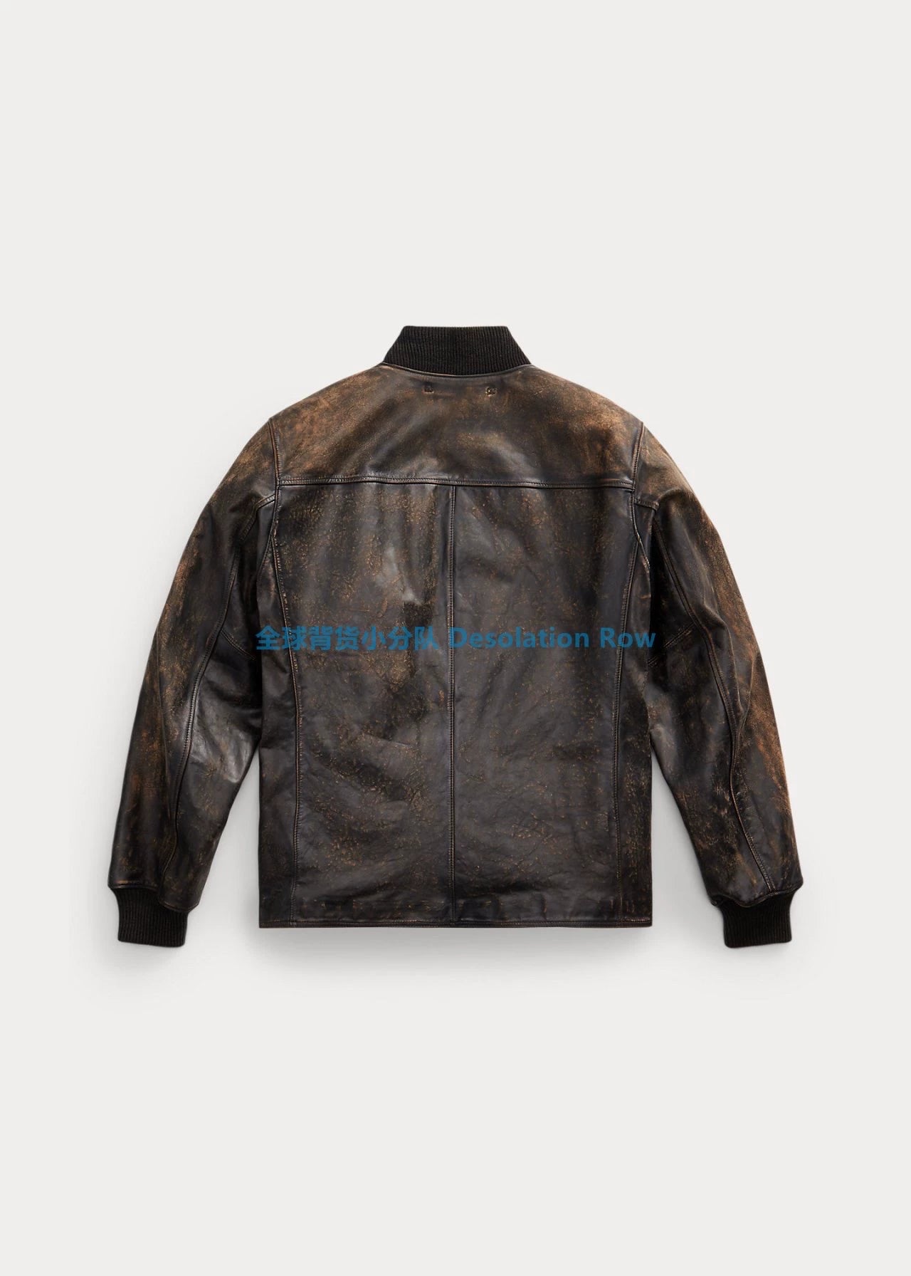 vintage rrl leather baseball jacket