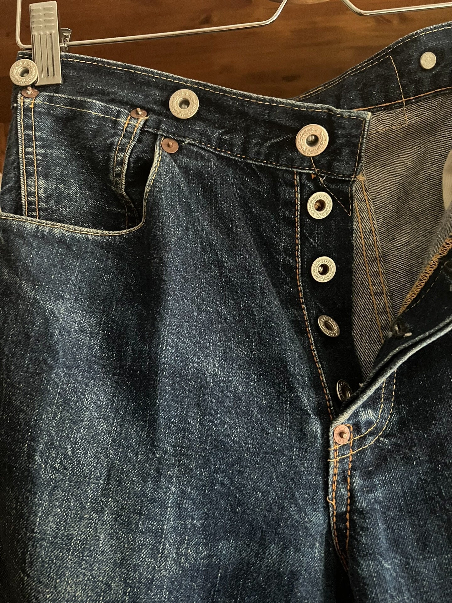 vintage sugar cane straight leg jeans
