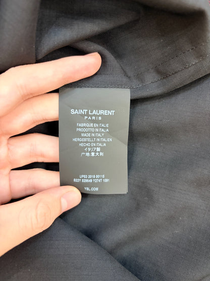 Saint Laurent Wool Floral Embroidery Shirt