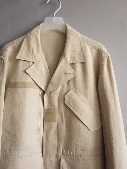 Yohji Yamamoto wrinkled jacket with adjustable design