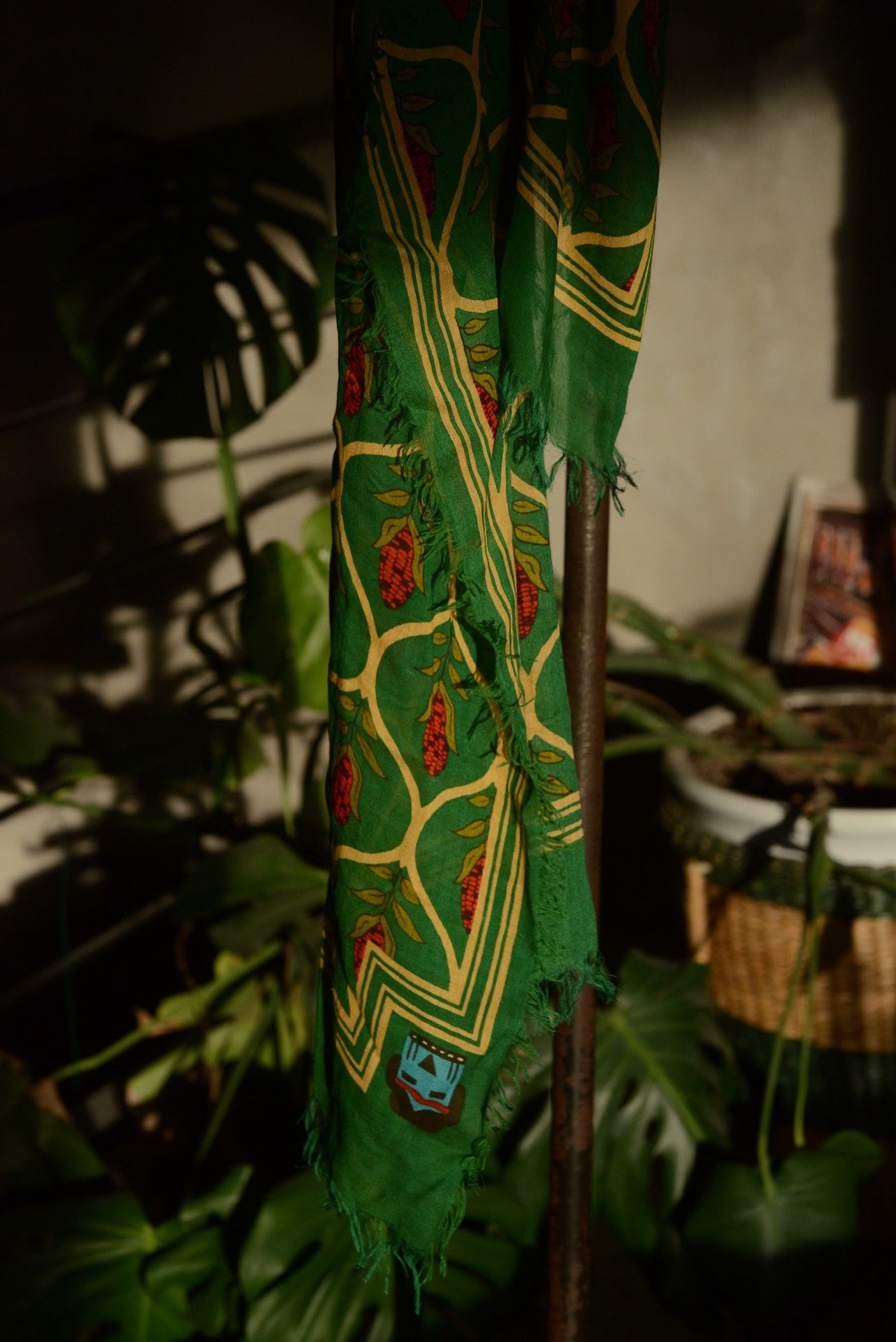 Kapital Corn Pattern Thin Silk Scarf