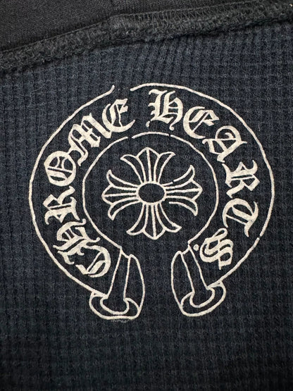 Chrome Hearts Black Zipper Hoodie with Cross Design