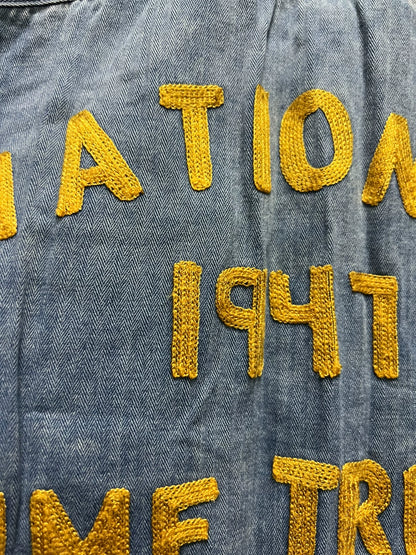 RRL Denim Long Sleeve Shirt in Blue