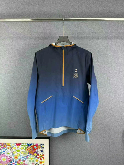 loewe x on gradient half-zip jacket