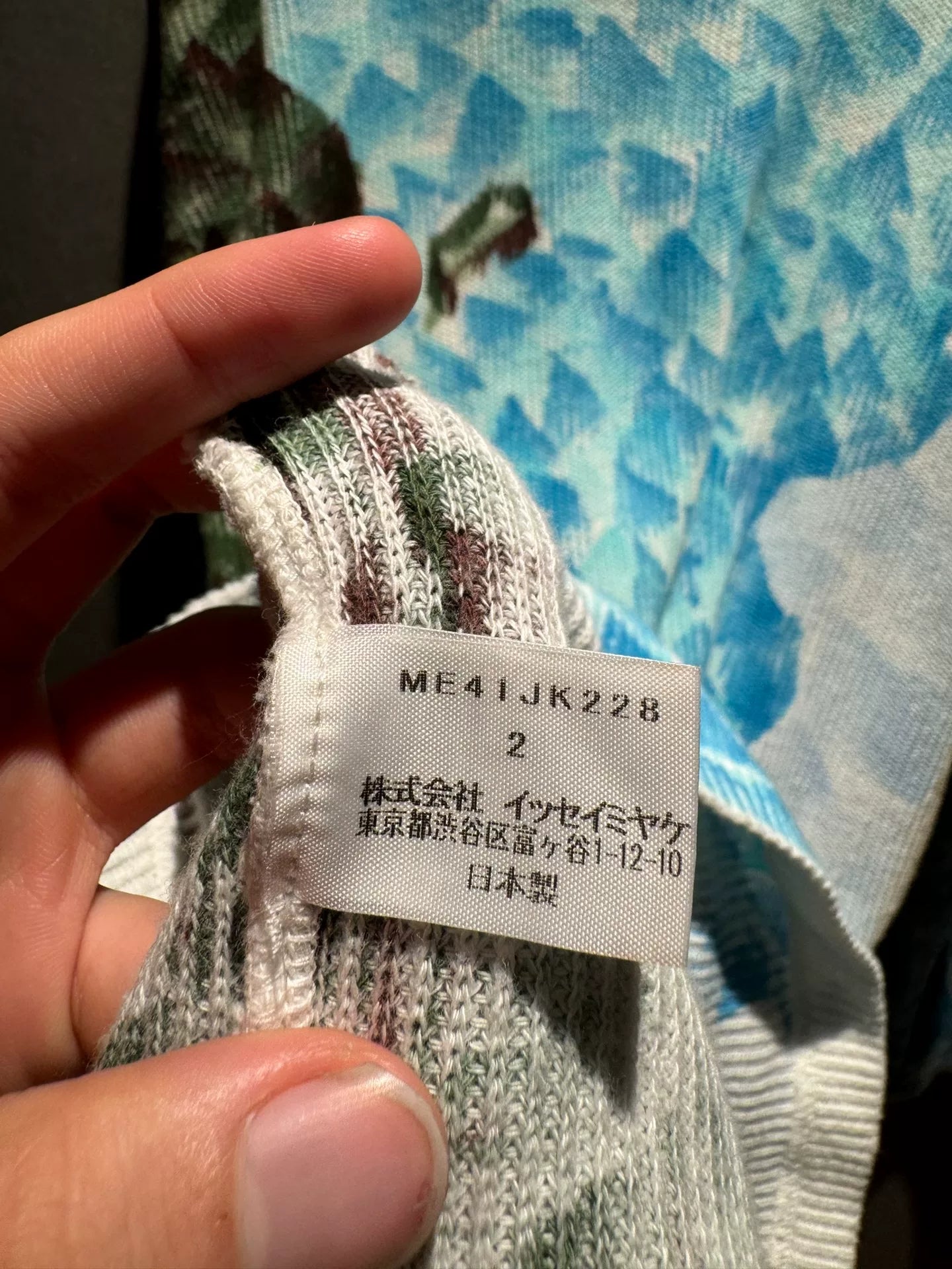 issey miyake long sleeve mountain water painting