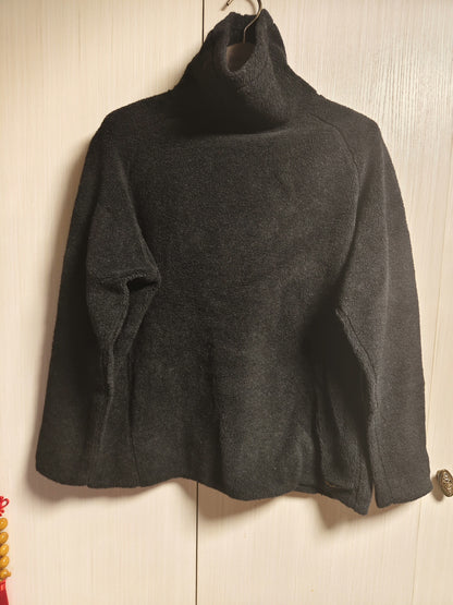 black cashmere turtleneck sweater size 2