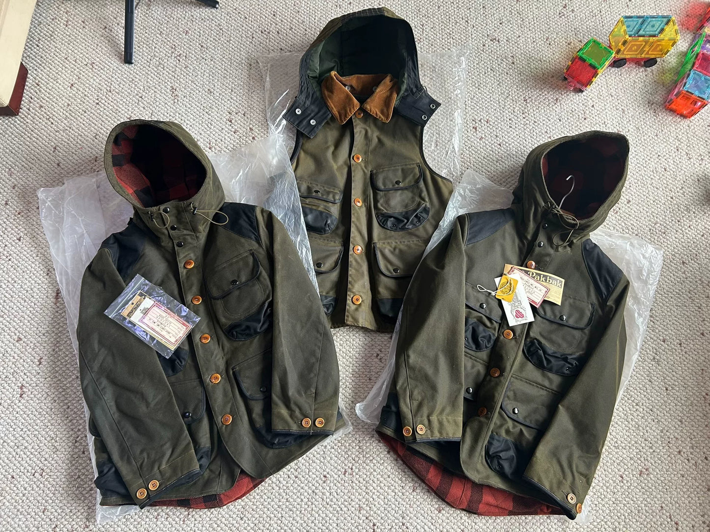 freewheelers redwood vest with waterproof coating