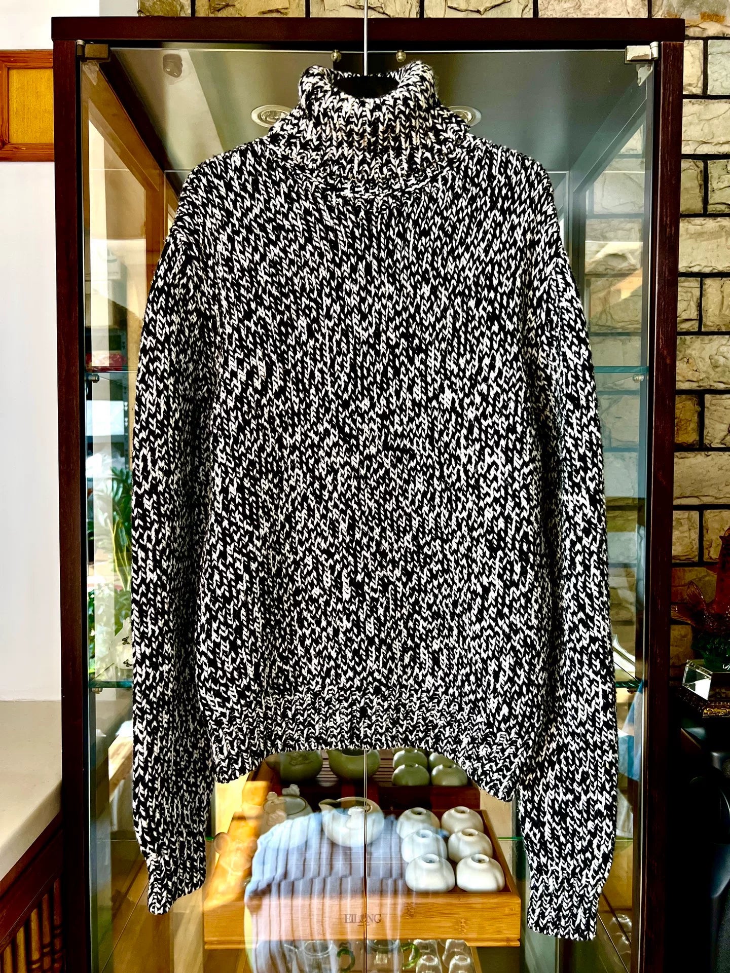 saint laurent high-neck wool sweater