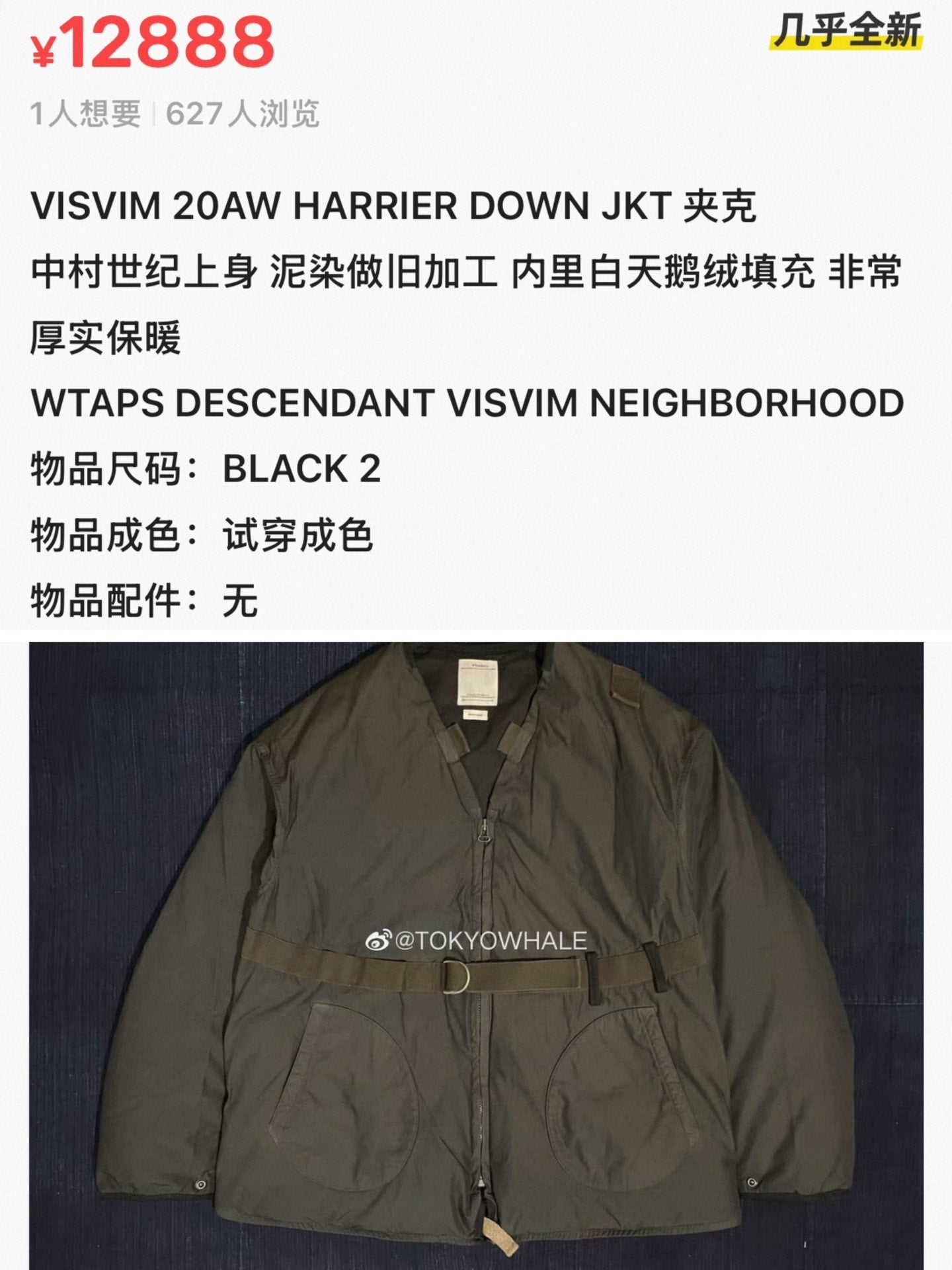 Visvim HARRIER DOWN JKT