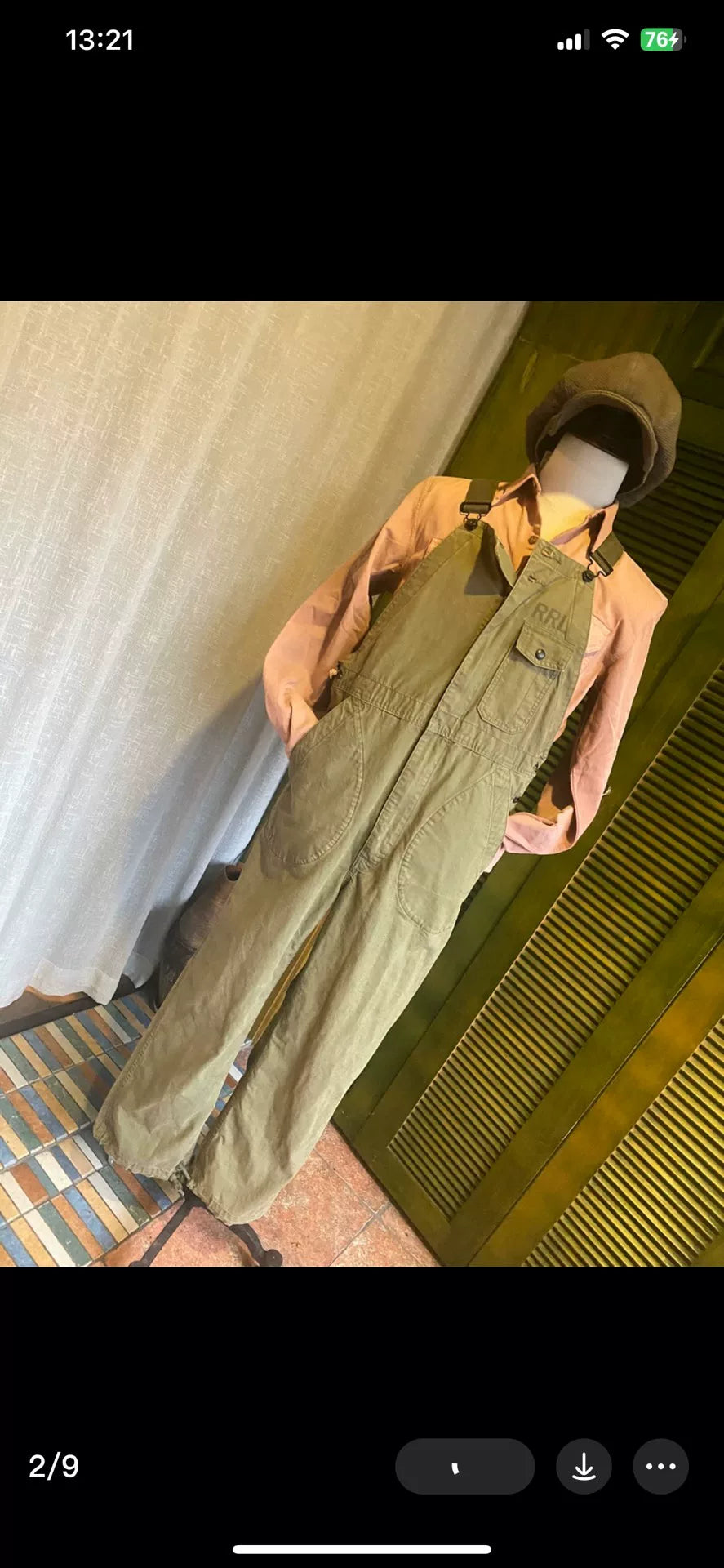 Double RL RRL Bennett Military Overall