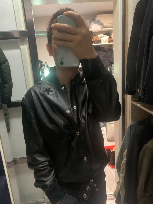 givenchy classic star leather jacket size 48