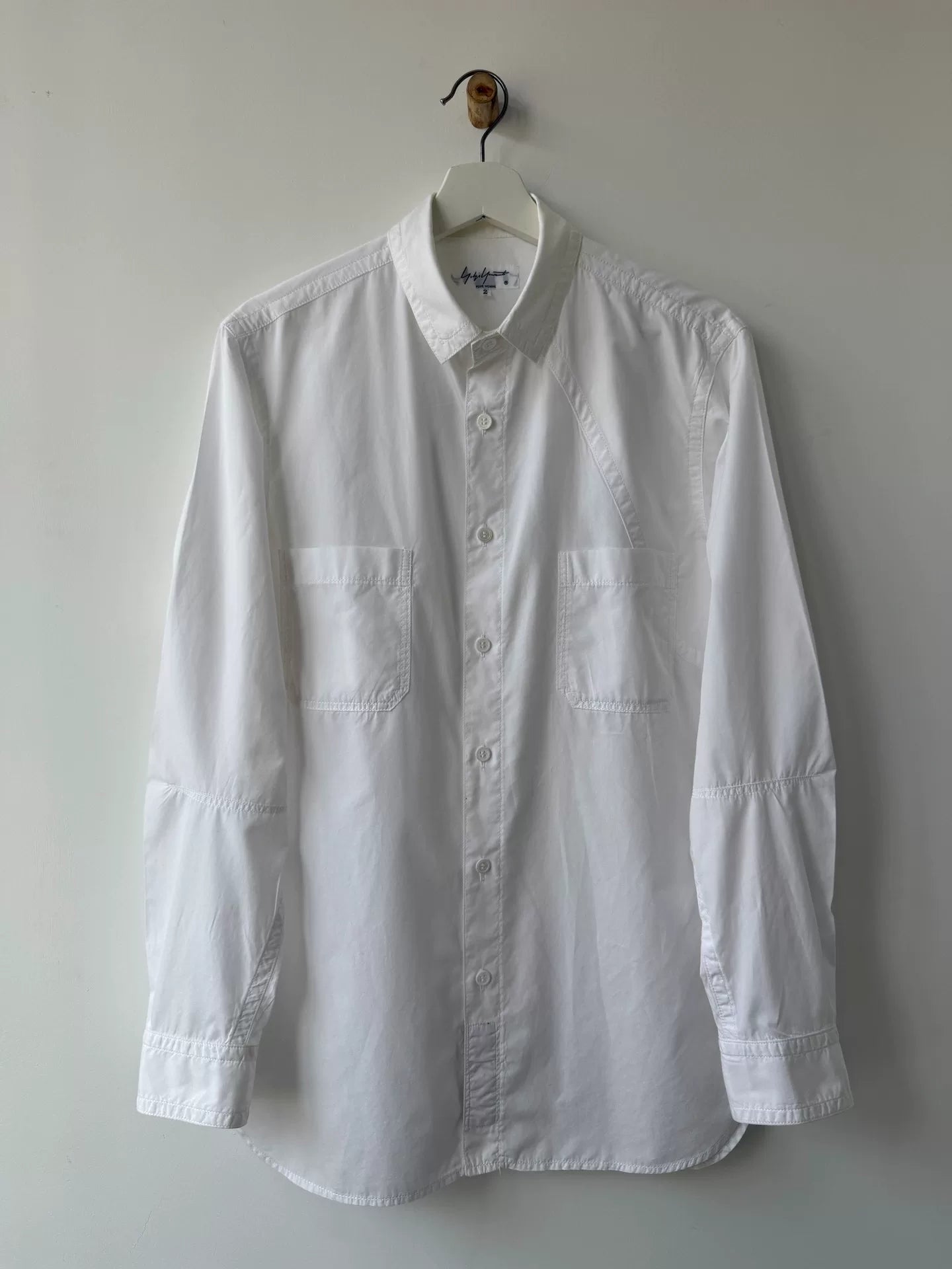 Yohji Yamamoto White Long Sleeve Shirt