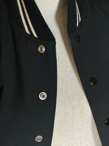 Saint Laurent SLP Black Varsity Jacket