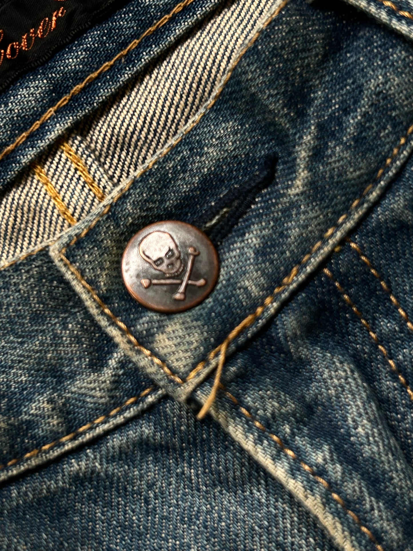 undercover love lightning denim pants