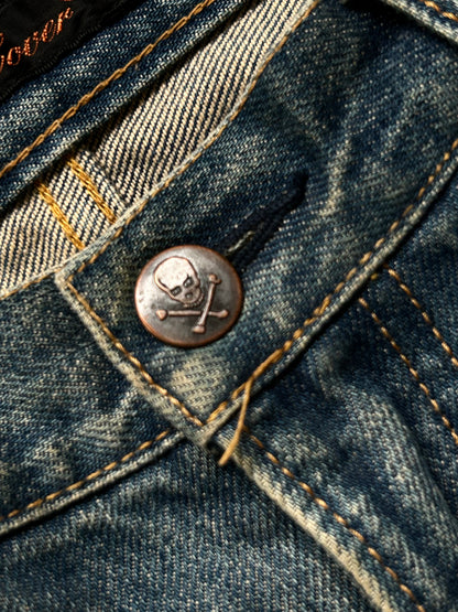 undercover love lightning denim pants