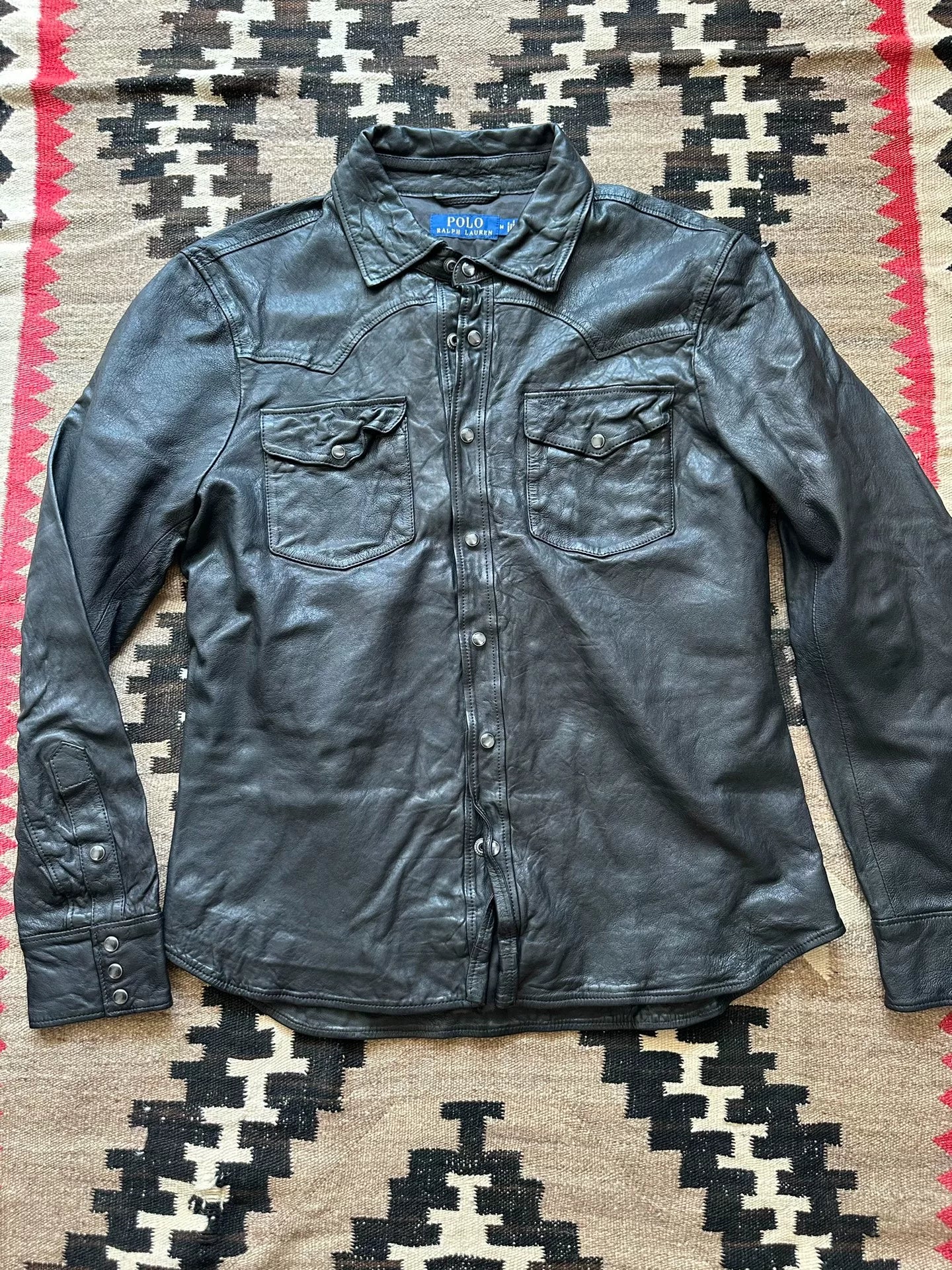Ralph Lauren Leather Shirt Jacket