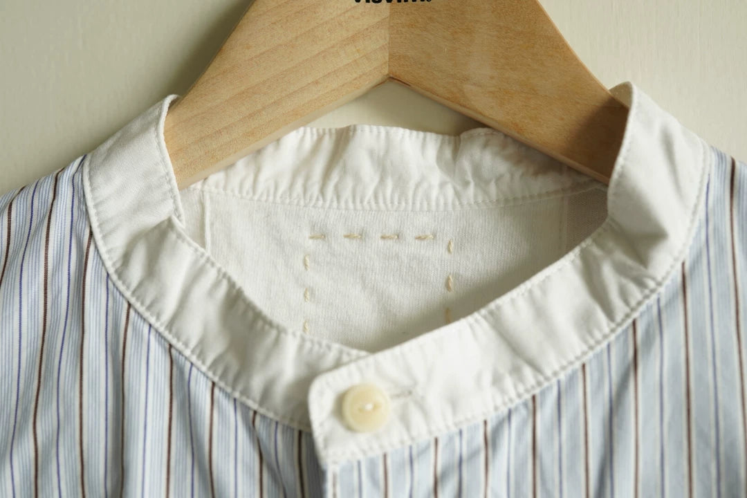 visvim marcella kurta striped long sleeve shirt
